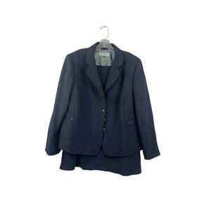 Tahari Arthur S. Levine Women's Navy Blue Jacket & Skirt Set